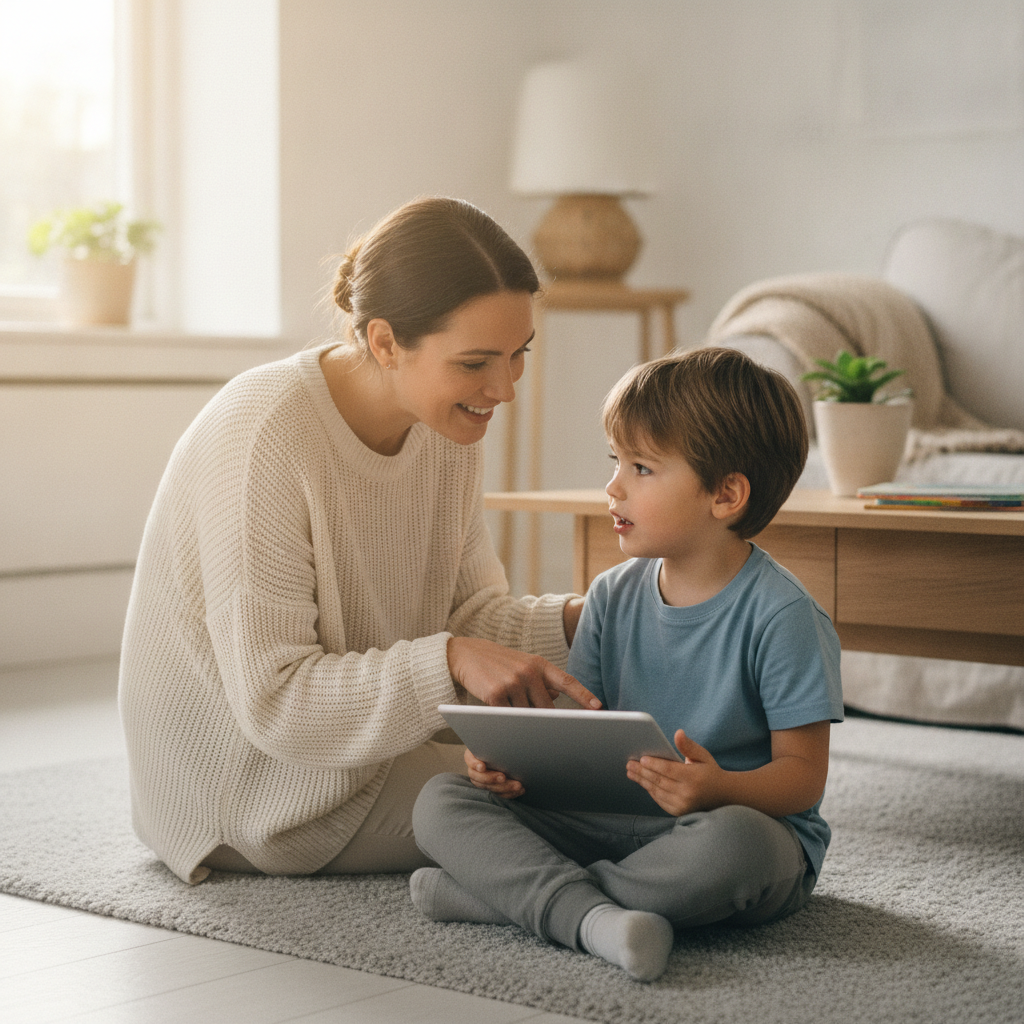 Phụ huynh đồng hành cùng con khi con dùng thiết bị